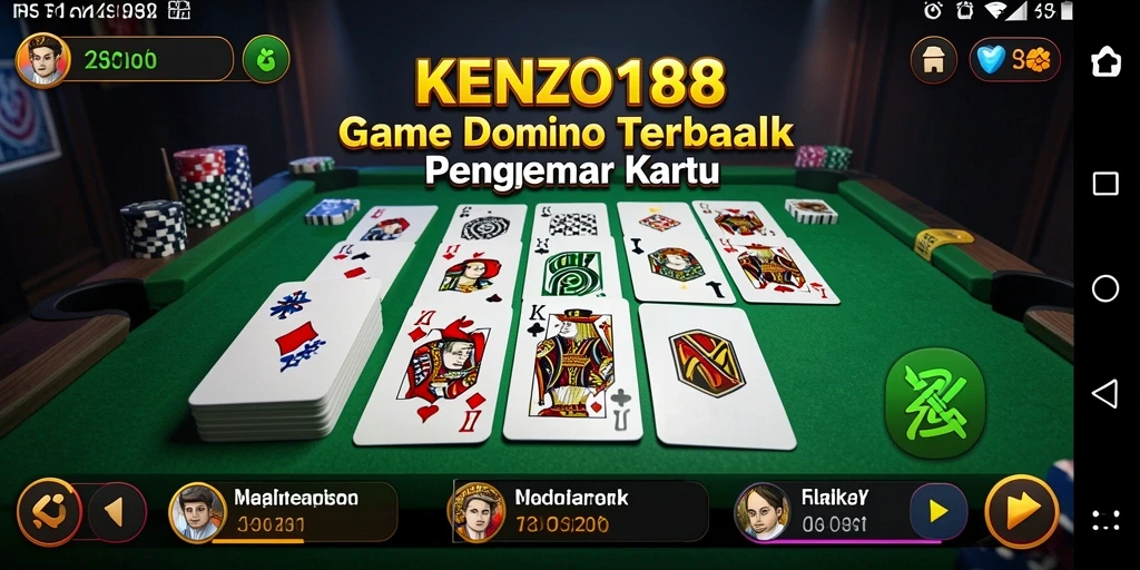Screenshot gameplay KENZO188 menunjukkan antusiasme pemain dalam berkompetisi di Domino.
