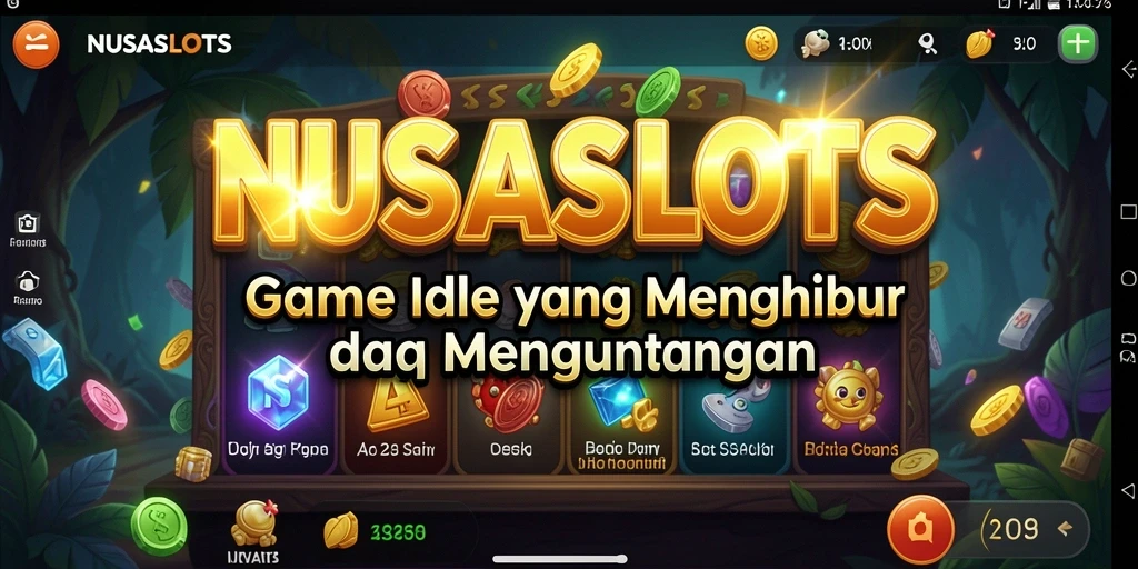 Screenshot gameplay NUSASLOTS menampilkan slot yang menarik dan antusiasme pemain.