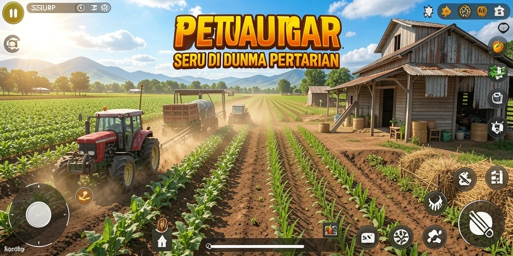 Tampilan menarik gameplay SERURP dengan aktivitas bertani.