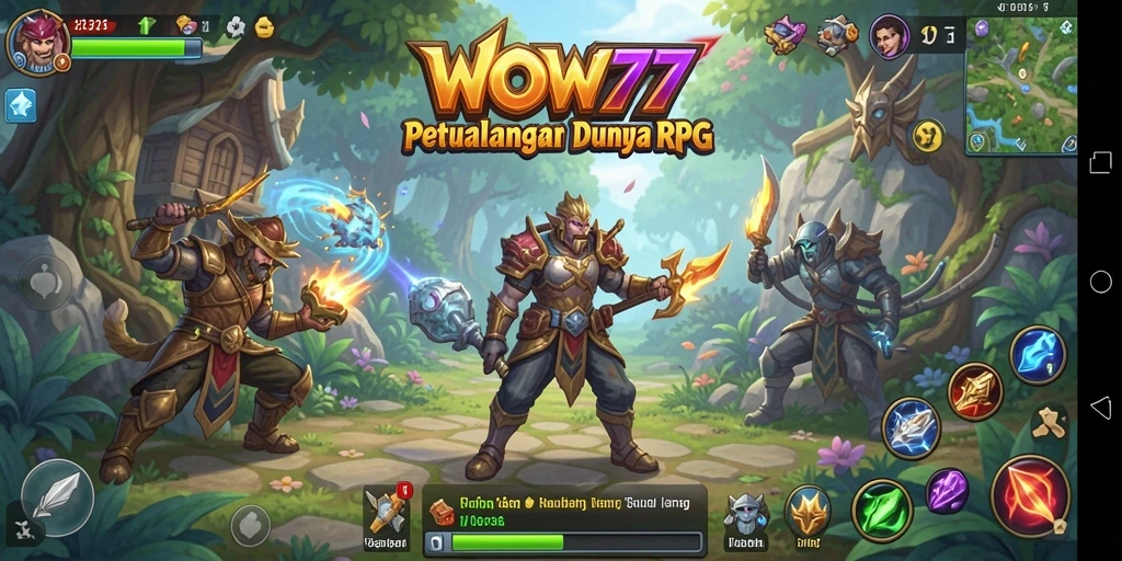 Tampilan gameplay WOW77 yang seru dan menawan dalam dunia RPG.