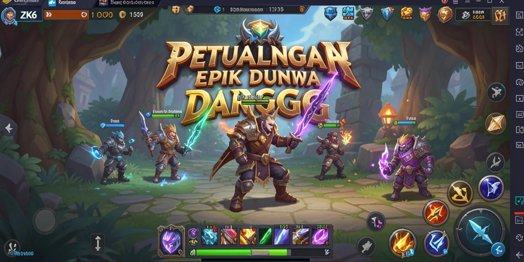 Tampilan gameplay menakjubkan dalam ZK6 dengan pertarungan ARPG yang seru.